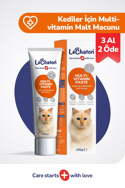 Multivitamin paste - Kedi Multivitamin Malt Macunu - Taurinli Biyotin Kedi Maltı Tüy Yumak Önleyici Anti-hairball