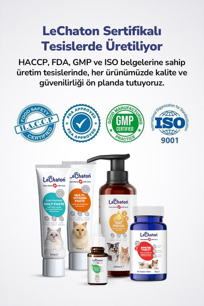 Süper Set - Kediler için Bağışıklık Tüy Deri ve Sindirim Seti (Malt paste-Multi paste-Damla-Balık yağı-Tablet)
