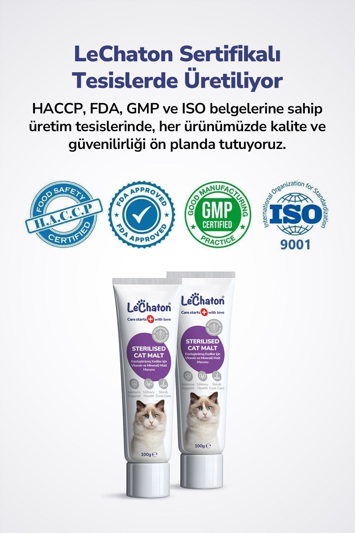 2x Sterilised Malt - Kısırlaştırılmış Kedilere Özel Multivitaminli Malt Macun - Sterile Kısır Kedi Maltı 100 Gr
