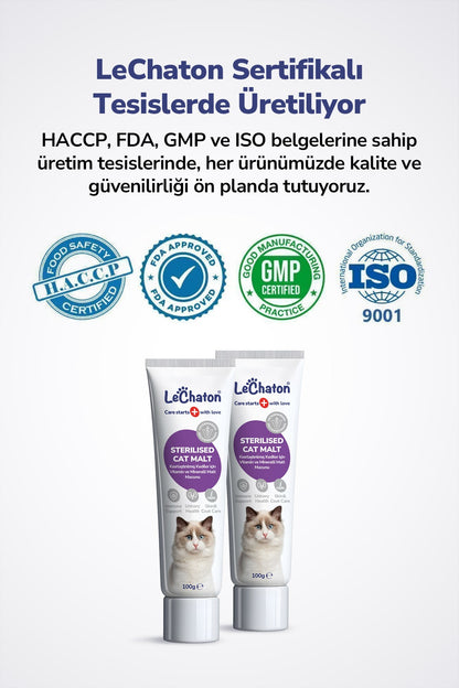 2x Sterilised Malt - Kısırlaştırılmış Kedilere Özel Multivitaminli Malt Macun - Sterile Kısır Kedi Maltı 100 Gr