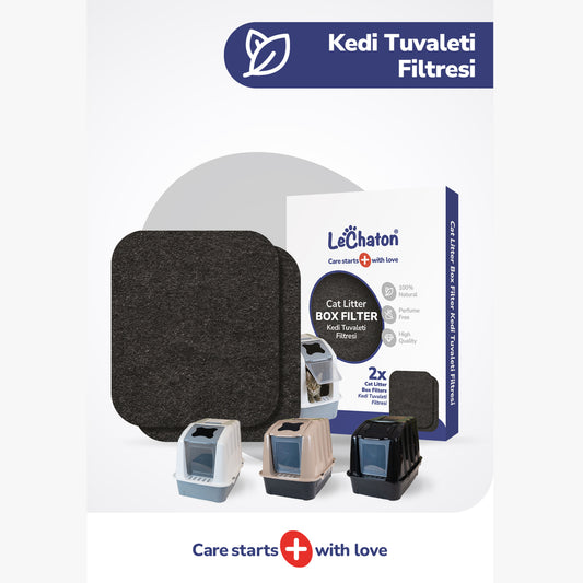 XXL Büyük Boy  Kapalı Kedi Tuvaleti Için 2'li Filtre  13x14 cm (6 mm)