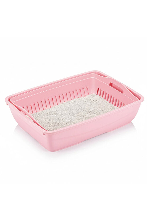 Flex Elek ve Alt kum kabı, Kapalı ve Açık Kedi Tuvaleti Uyumlu, 37,5x50x13 cm