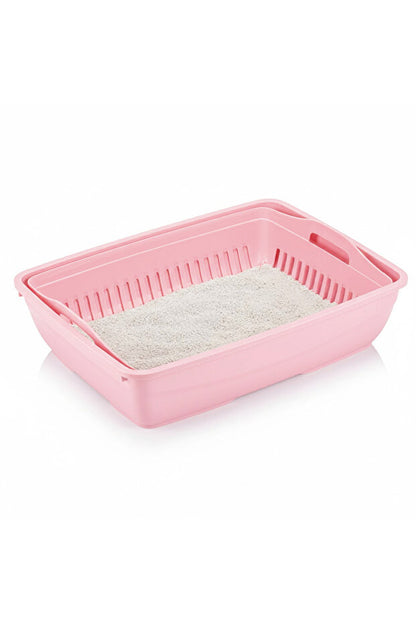Flex Elek ve Alt kum kabı, Kapalı ve Açık Kedi Tuvaleti Uyumlu, 37,5x50x13 cm