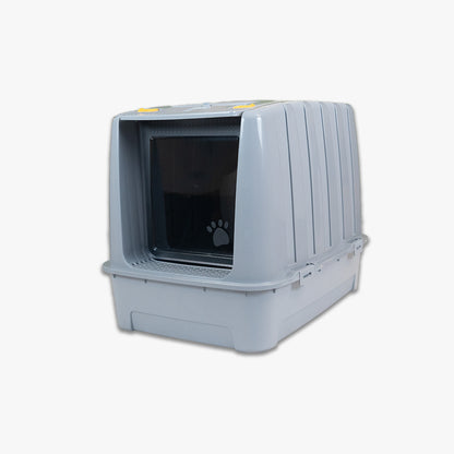 Jumbo Dev Büyük Boy Kapalı Kedi Tuvaleti, Filtreli ve Kürek Hediyeli, 67,5x47x51 cm - VN11095