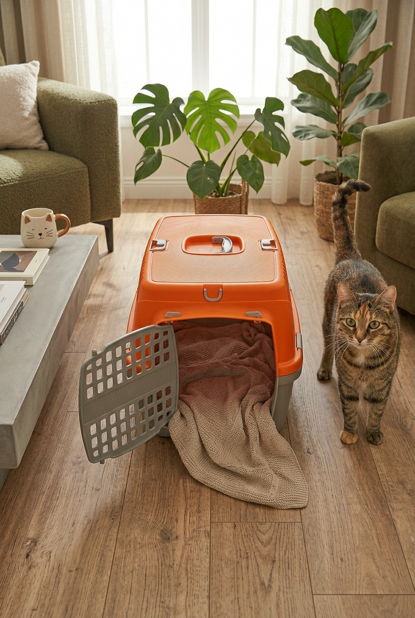 Comfort Kedi Köpek Evcil Hayvan Taşıma Çantası Sepeti Kafesi Orta Boy 48x32x30 cm
