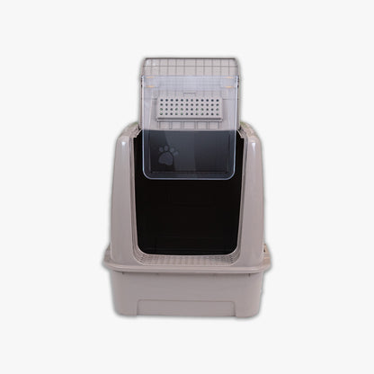 Jumbo Dev Büyük Boy Kapalı Kedi Tuvaleti, Filtreli ve Kürek Hediyeli, 67,5x47x51 cm - VN11095