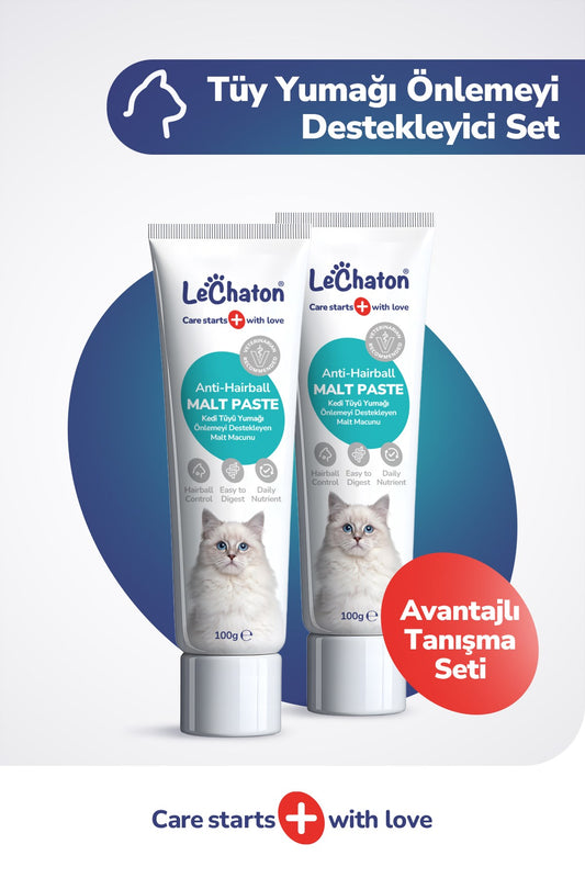 2x Malt paste - Kedi Tüy Yumağı Önleyici Malt Kedi Tüyü Döküm Dökülmesi Önleyici Engelleyici Kedi Maltı Macunu 100gr