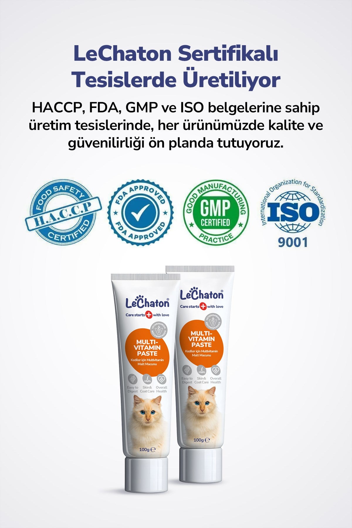 2x Multi paste - Kedi Multivitamin Malt Macunu - Taurinli Biyotin Kedi Maltı Tüy Yumak Önleyici Anti-hairball