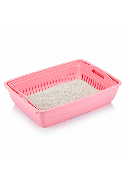 Flex Elekli Kedi Tuvaleti, 50x37,5x40 cm, XL boy, Kum küreği hediyeli