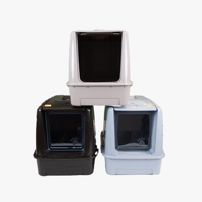 Jumbo Dev Büyük Boy Kapalı Kedi Tuvaleti, Filtreli ve Kürek Hediyeli, 67,5x47x51 cm - VN11095