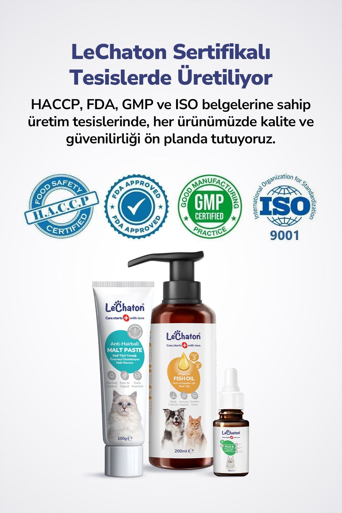 Kedi Tüy Döküm Dökülmesi Önleyici Engelleyici Tüy Sağlığı Destekleyici (Malt paste-Balık Yağı-Damla)