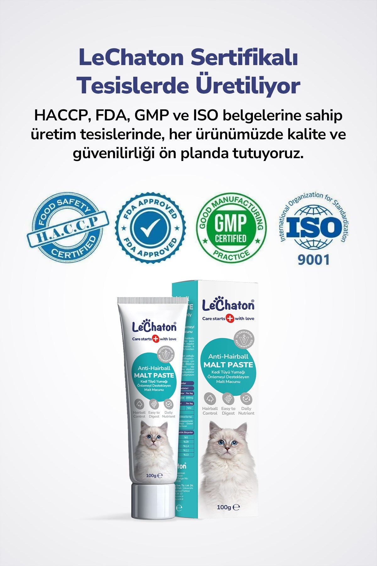 Malt paste - Kedi Tüy Yumağı Önleyici Malt Kedi Tüyü Döküm Dökülmesi Önleyici Engelleyici Kedi Maltı Macunu 100gr