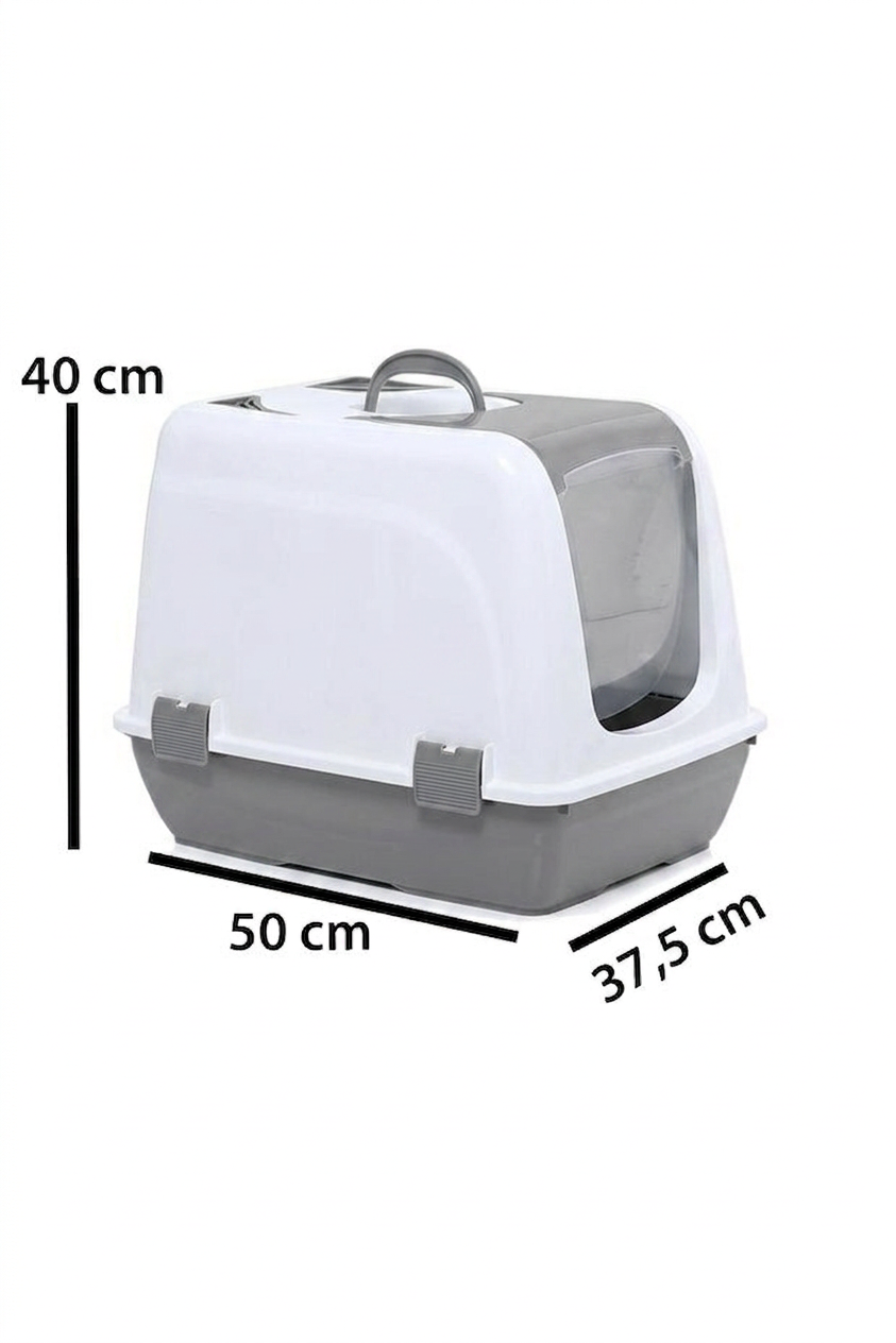 Flex Elekli Kedi Tuvaleti, 50x37,5x40 cm, XL boy, Kum küreği hediyeli