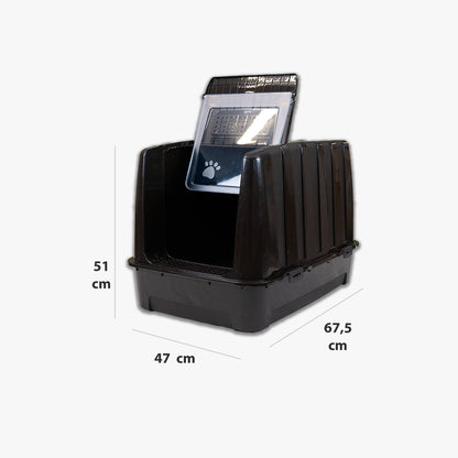 Jumbo Dev Büyük Boy Kapalı Kedi Tuvaleti, Filtreli ve Kürek Hediyeli, 67,5x47x51 cm - VN11095