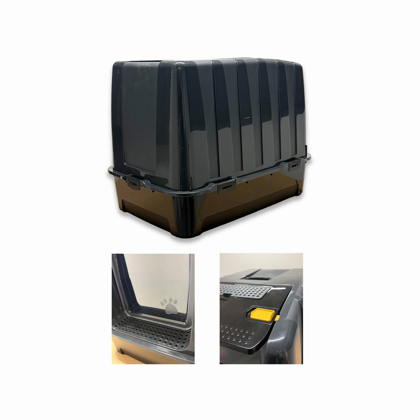 Jumbo Dev Büyük Boy Kapalı Kedi Tuvaleti, Filtreli ve Kürek Hediyeli, 67,5x47x51 cm - VN11095