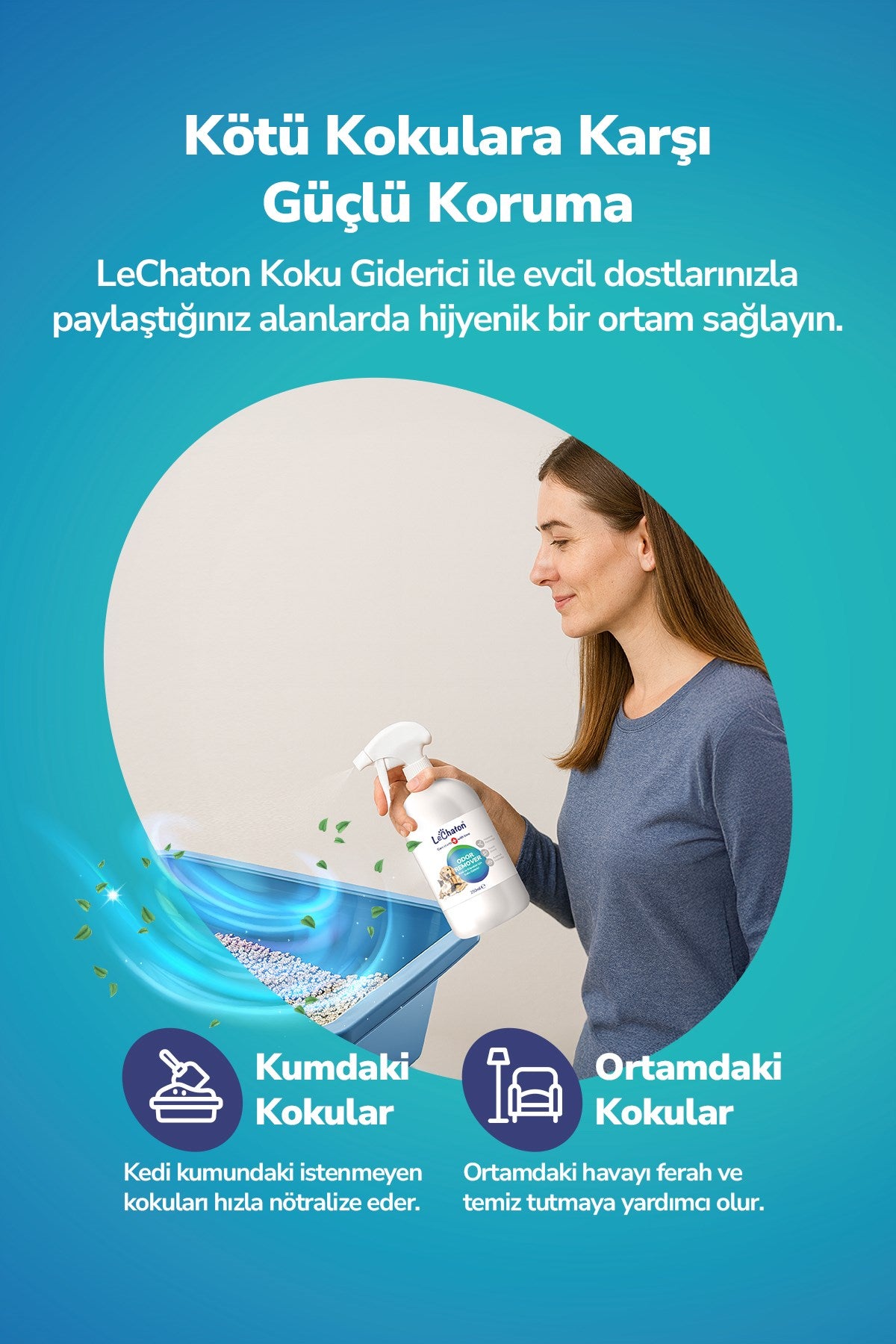 Odor Remover - Kedi Kumu Ve Tuvaleti Koku Giderici, İdrar ve Çiş Spreyi, Kokusuz Tuvalet Için, 250 ml
