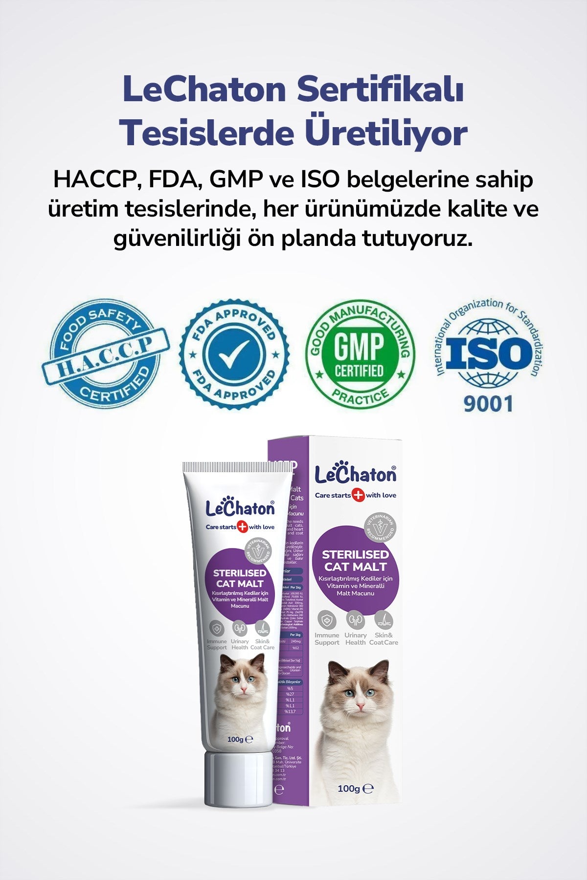 Sterilised Malt - Kısırlaştırılmış Kedilere Özel Multivitaminli Malt Macun - Sterile Kısır Kedi Maltı 100 Gr