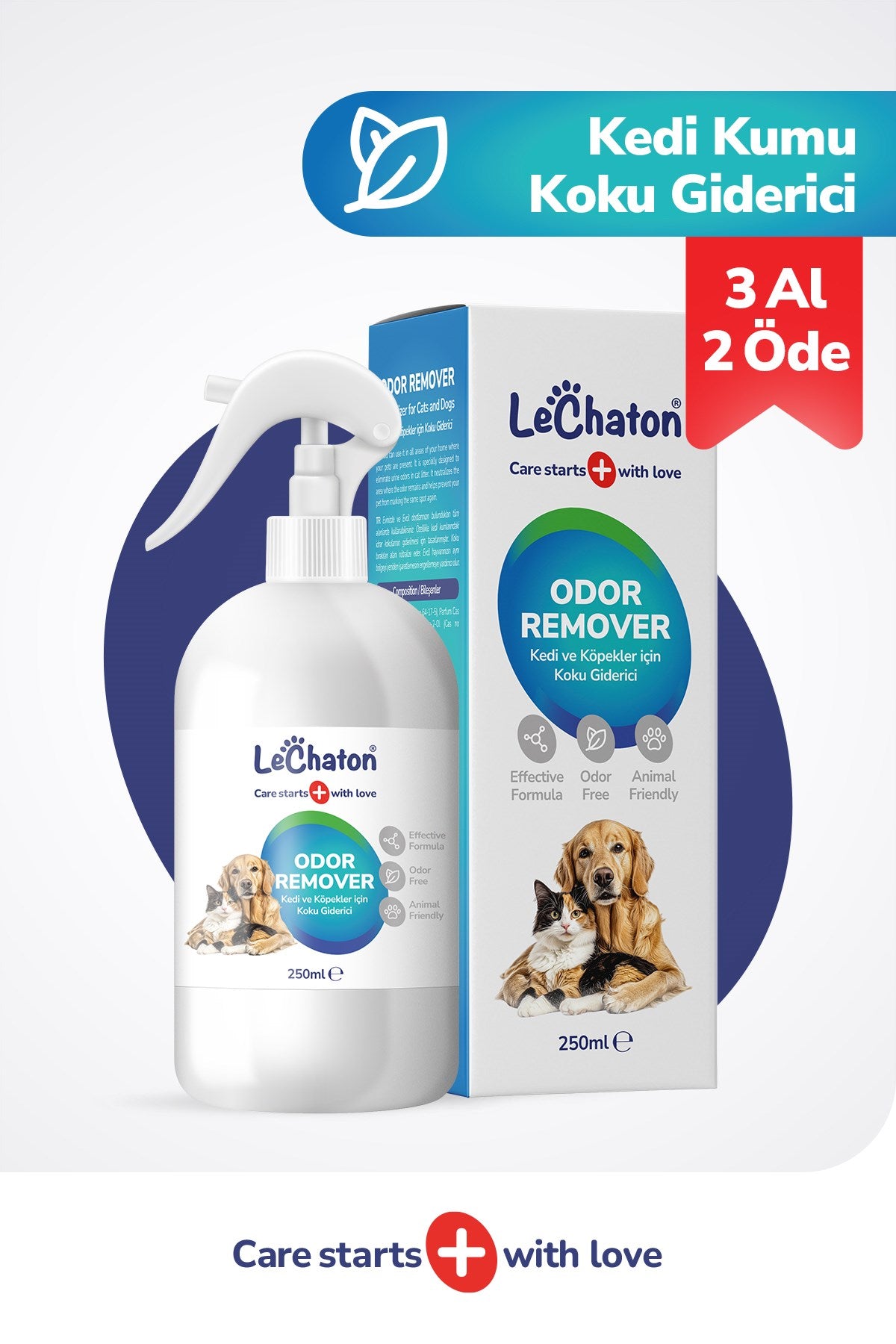 Odor Remover - Kedi Kumu Ve Tuvaleti Koku Giderici, İdrar ve Çiş Spreyi, Kokusuz Tuvalet Için, 250 ml