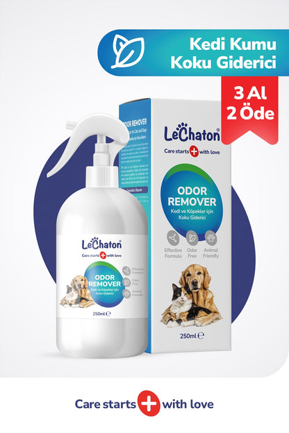 Odor Remover - Kedi Kumu Ve Tuvaleti Koku Giderici, İdrar ve Çiş Spreyi, Kokusuz Tuvalet Için, 250 ml